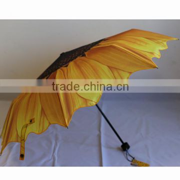 Sunflower 3 folded umbrella