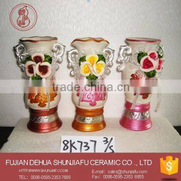 European Retro Style Ceramic Home Decoration Arrange Flowers Vase/Mesa Vase