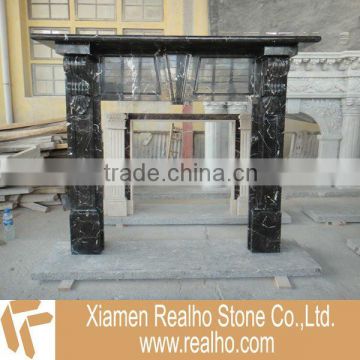 Natural Black Marble Fireplace
