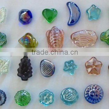 heart shape decorative glass gems for vase filler