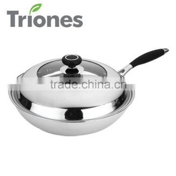 5-Ply stainless steel Wok(TR-5S5132)