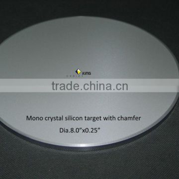 Silicon product mono crystal Si target with chamfer