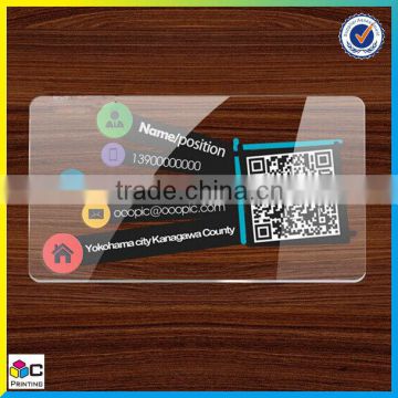 competitive price great quality clear transparent pvc business card