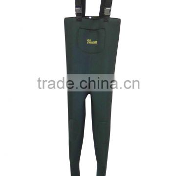 neoprene fishing wader with chest pocket