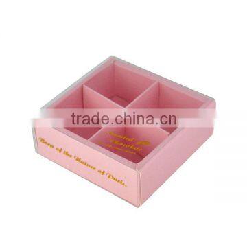 2014 customised floded pink chocolate paper box