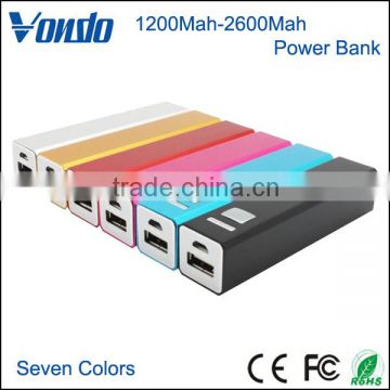 Vondo 2600mAh USB Portable External Backup Battery Power Bank For Mobile Phone