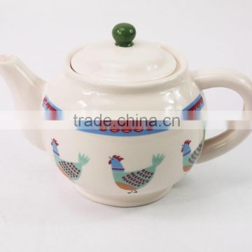 Customized chicken Design eco friendly ceramic tea pot
