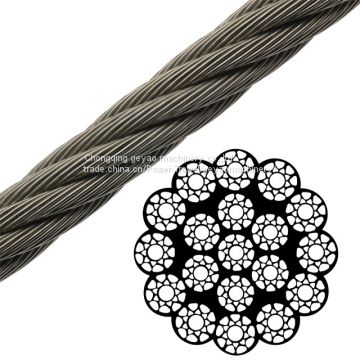 Compacted Bright Wire Rope EIPS IWRC 19x19(Rotation Resistant)(Linear Foot)