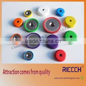 Colorful high quality Strong Wall Mount round base Magnet