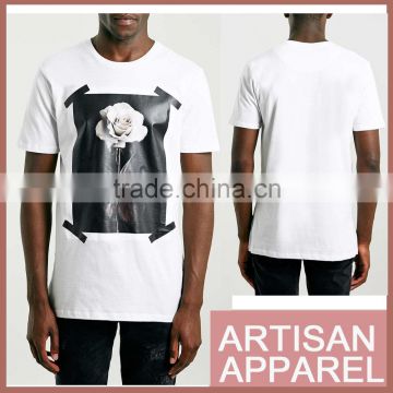 Rose printing T-Shirt Custom T-shirt For Men With Printing Low MOQ With Mixed Sizes