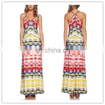 2015 Newarrival Nice high fashion printed summer maxi dress,long style dress WS00232