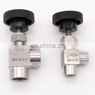 Needle Valve Adjustable 1/8'' 1/4'' 3/8" 1/2" Right Angle Female G Thread SS304 For Water Gas Oil needle valve