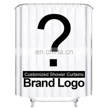 Custom Print Shower Curtain Waterproof Polyester Fabric Shower Curtain For The Bathroom