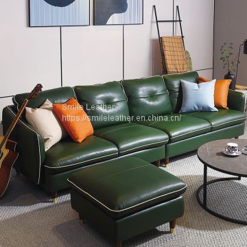 green leather soft