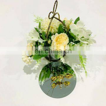 12 Pack 12 inches Round Glass Mirror for Wedding Table Centerpiece Decoration