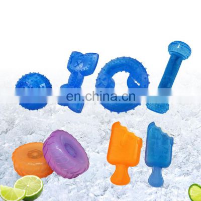 dumbbell shape cooling toy for dog grind teeth and cool toy