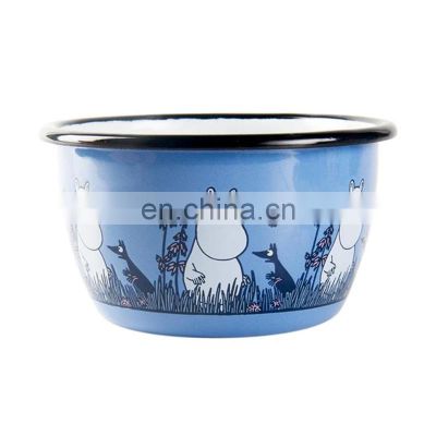 Customized factory airtight unique soup printing enamel glass mug