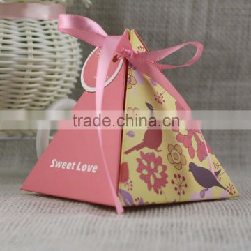 2016 Various Colors Creative Triangle Assembly Wedding Candy Box