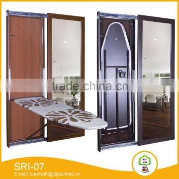 Foldable wall mounted mirrored Sliding door cabinet ironing