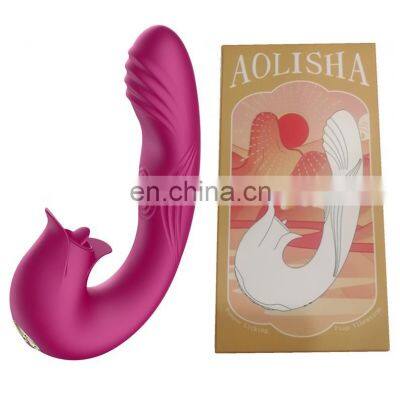 3 in 1 Clit Tongue Licking Vibrator Vaginal Flap Massager Dildo Vibrator For Female Sex Toys for Women Clitoris Stimulation%