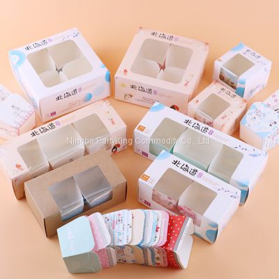 Food safe colour printed Cake Box Baking Package food gift package