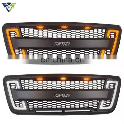Front Car Grille for F150 2004-2008 4x4 Modified Parts Plastic Bumper Grille  With LED