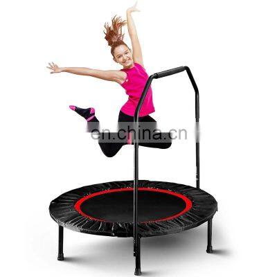 Trampoline Bouncing Bed Foldable Jumping Sport Fitness Exercise Tools with Handle for Kids Adults Max Load 150kg