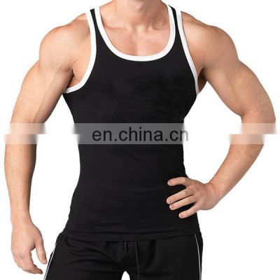 New Plain Black Singlet Tank Top Men Euro Fit Casual Gym Fashion Basic Sport Custom 3d Printing Tanks Bodybuilding wear vest