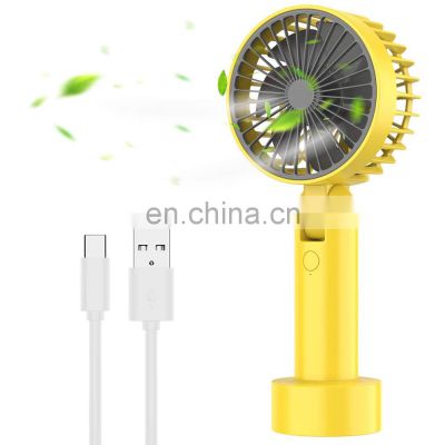 2021 Summer Portable usb rechargeable battery operated handheld fan, 180 degree adjustable desk mini fan,3 speed wind small fan