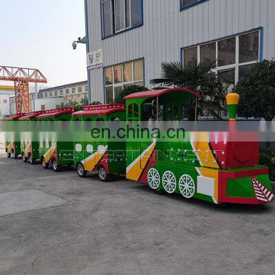 20 seats trackless train rides amusement park equipment electric trackless tourist train for sale
