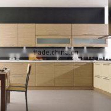 apartment wood grain modern melamine kitchenette cabinet