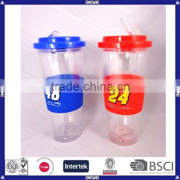 Hot sell customized double wall 16oz cheap price reusable plastic tumbler