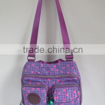 fashionable modern purple color casual college students shoulder bag for women and girls
