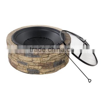 Outdoor Terracotta Ceramic Wood Burning Warming Fire Pit