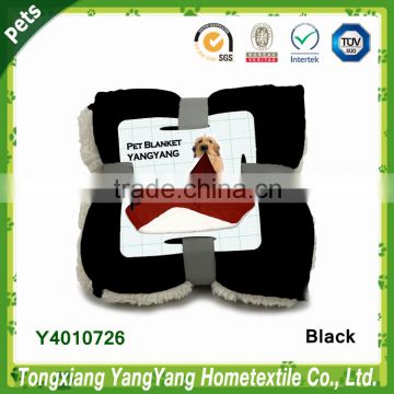 Black Sherpa Fleece Pet Blanket