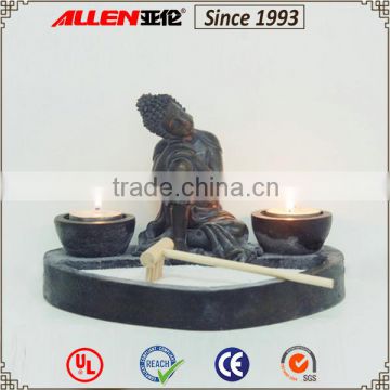 Garden house decoration candle holder resin buddha statue