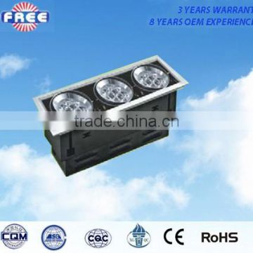 21W square led grille lamp housing die casting aluminum accessories for ceiling lighting