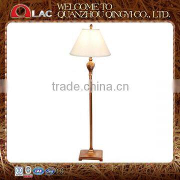 CE UL approved indoor uplight antique good decorative handmade wooden floor lamp