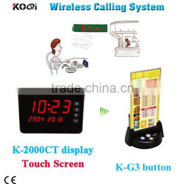 Wireless Table Bell System Factory Black Restaurant Buzzer Cafe Shop Menu-Holder Paging Table Calling Button With Best Price
