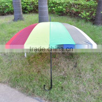 16ribs Fashion High Quality Auto Open Promotional Custom Windproof Rainbow Umbrella regenschirm bunt