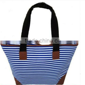 2013 stripe pattern PU shouldber bag with logo hangtag brand shoulder bag