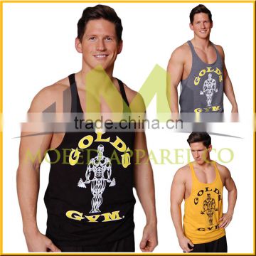 Tank Top Singlet Gym / Muscle Tank Top Singlet Stringer Mens Bodybuilding vest, Golds Singlet Tank Top Shirts