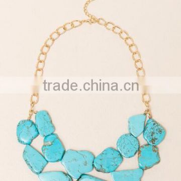 Mandi Turquoise Stone Statement Necklace