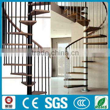 iron decorative curved handrail for stairs