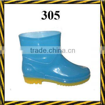 pvc transparent rain boots for kids/child rain boot/kids rain boots