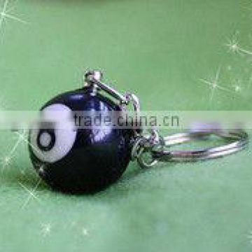 billiards ball black 8 eight ball key chain