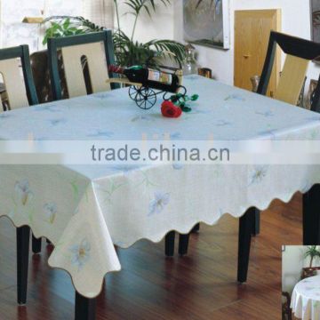 PVC Table Cloth with Non-woven / Flannel Back