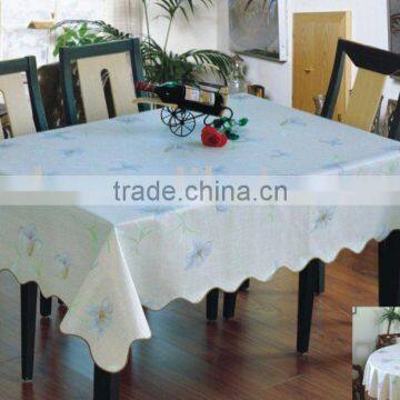 PVC Table Cloth with Non-woven / Flannel Back