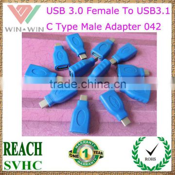 China manufacture USB 3.0 Female To Type C USB 3.1 Adapter 042