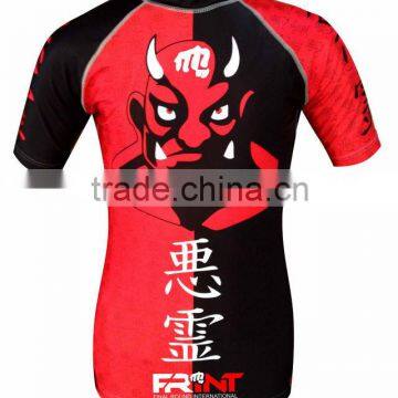 men half sleeve new horor design rash guard